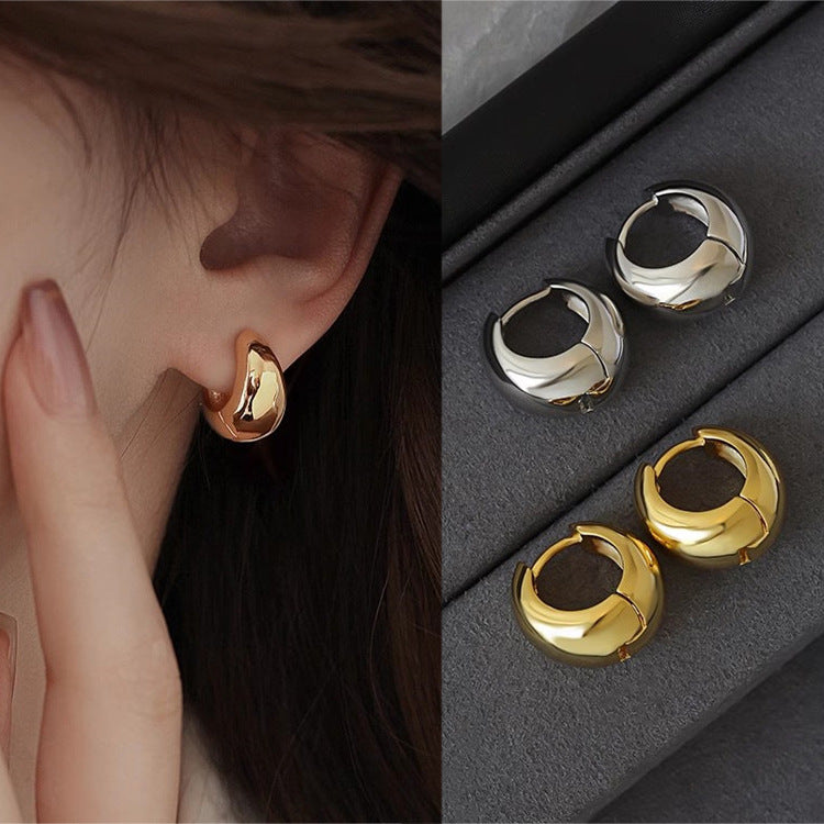 Gold and Silver Earrings "" Minimalist Luxury Accessories "